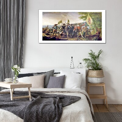 Conquest of the New World Wall art on glass