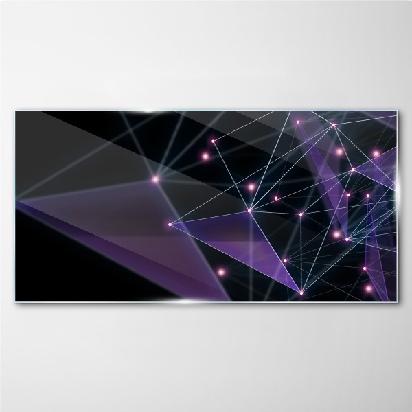 Geometric Light Connections Glass art print