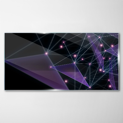 Geometric Light Connections Glass art print