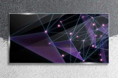 Geometric Light Connections Glass art print