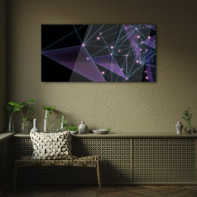 Geometric Light Connections Glass art print