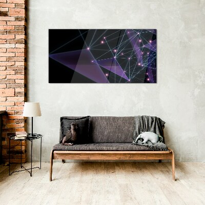 Geometric Light Connections Glass art print