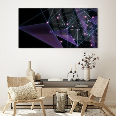 Geometric Light Connections Glass art print