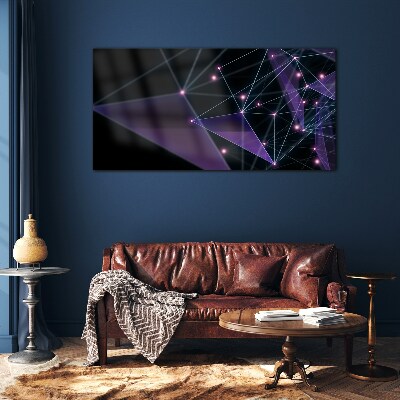 Geometric Light Connections Glass art print