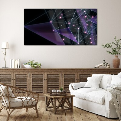 Geometric Light Connections Glass art print