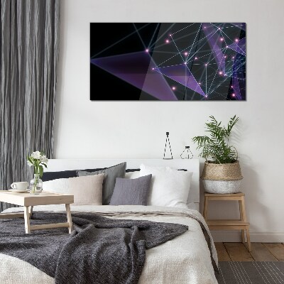 Geometric Light Connections Glass art print