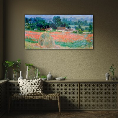 Haystack at Giverny Claude Monet Wall art on glass