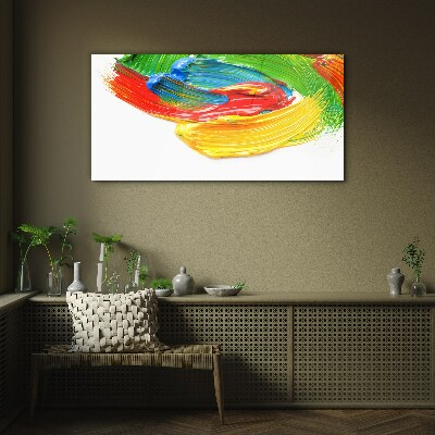 Colorful paint swirl Glass art print