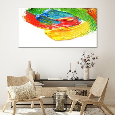 Colorful paint swirl Glass art print