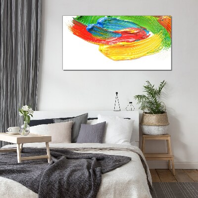 Colorful paint swirl Glass art print