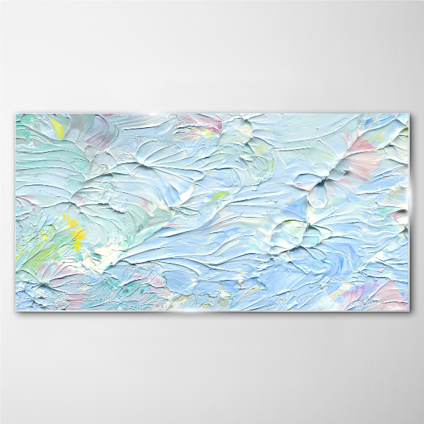 Pastel waves of emotions Wall art on glass