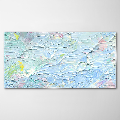 Pastel waves of emotions Wall art on glass
