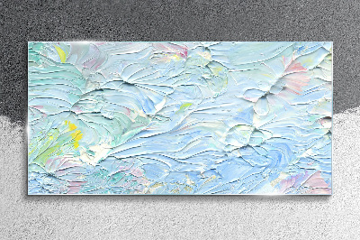 Pastel waves of emotions Wall art on glass