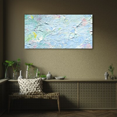 Pastel waves of emotions Wall art on glass