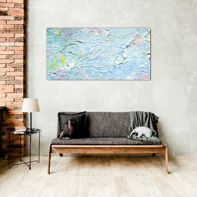Pastel waves of emotions Wall art on glass