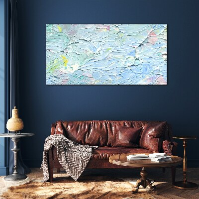 Pastel waves of emotions Wall art on glass