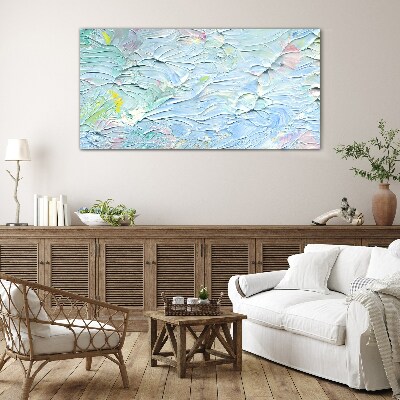 Pastel waves of emotions Wall art on glass