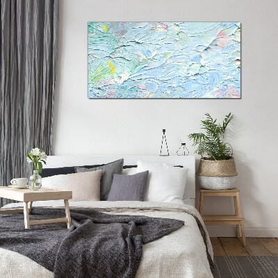 Pastel waves of emotions Wall art on glass
