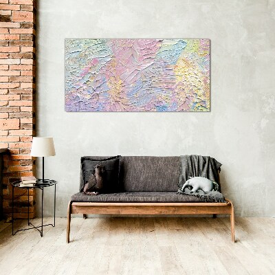 Pastel Flowers in Motion Glass art print
