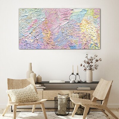 Pastel Flowers in Motion Glass art print