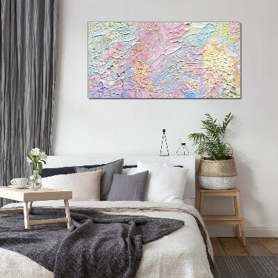 Pastel Flowers in Motion Glass art print