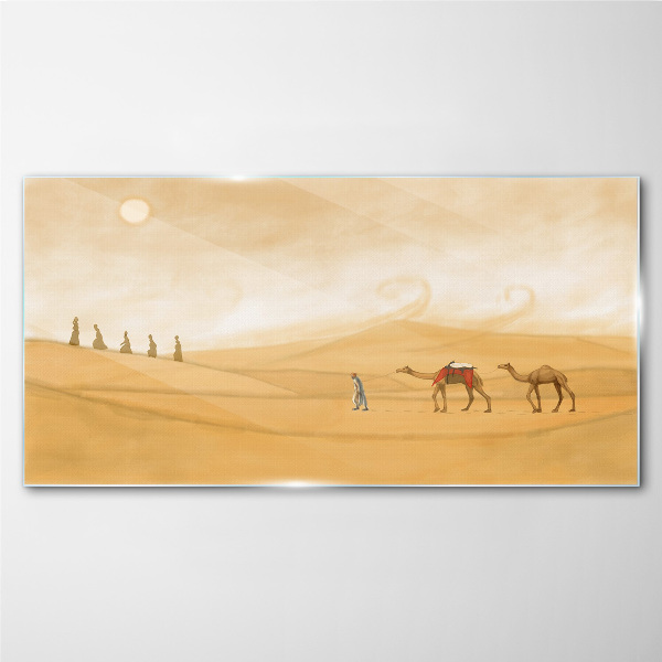 Journey through the desert Wall art on glass