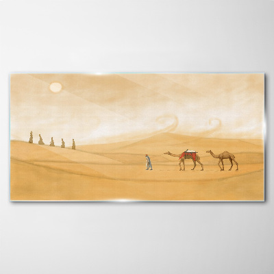 Journey through the desert Wall art on glass