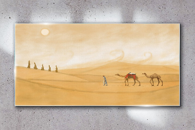 Journey through the desert Wall art on glass