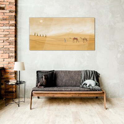 Journey through the desert Wall art on glass