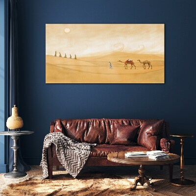 Journey through the desert Wall art on glass