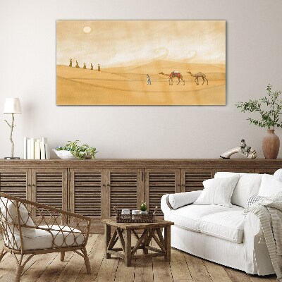 Journey through the desert Wall art on glass