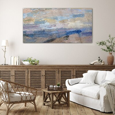 Peaceful sky over the sea Glass art print