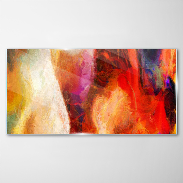 Intense colors of abstraction Glass art print