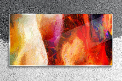 Intense colors of abstraction Glass art print