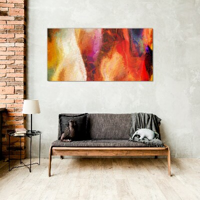 Intense colors of abstraction Glass art print