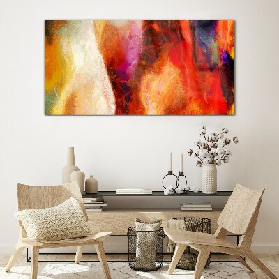 Intense colors of abstraction Glass art print