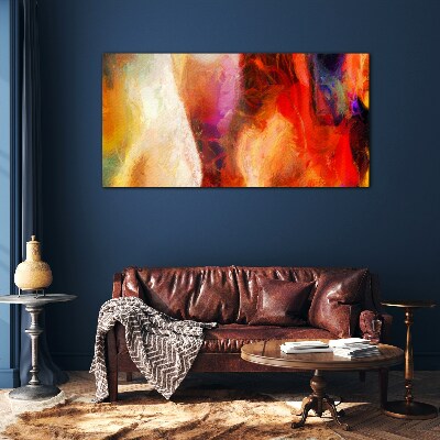 Intense colors of abstraction Glass art print