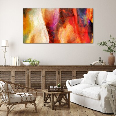 Intense colors of abstraction Glass art print