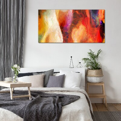 Intense colors of abstraction Glass art print