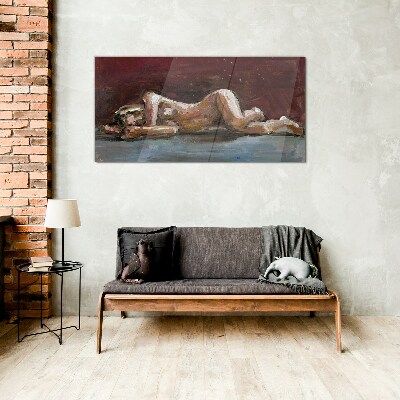An intimate moment Glass art print