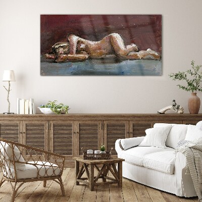 An intimate moment Glass art print