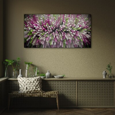 Geometric explosion of colors Wall art on glass