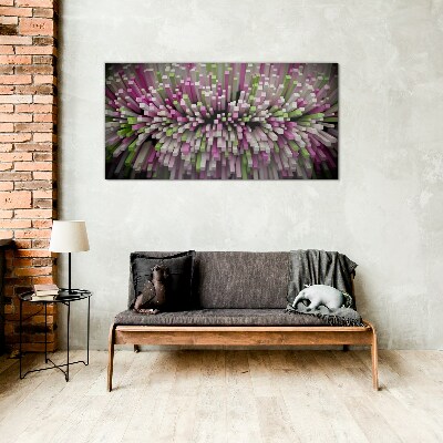 Geometric explosion of colors Wall art on glass
