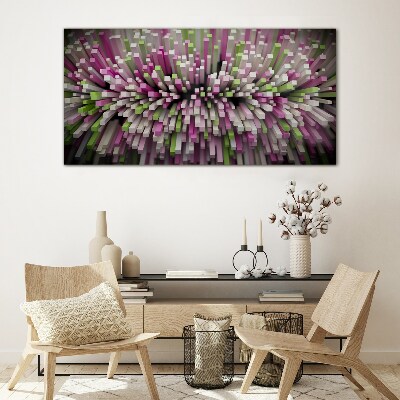 Geometric explosion of colors Wall art on glass