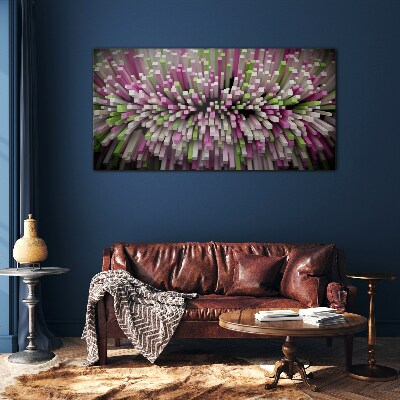 Geometric explosion of colors Wall art on glass