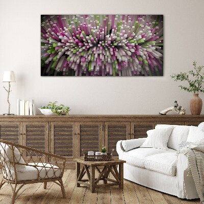 Geometric explosion of colors Wall art on glass
