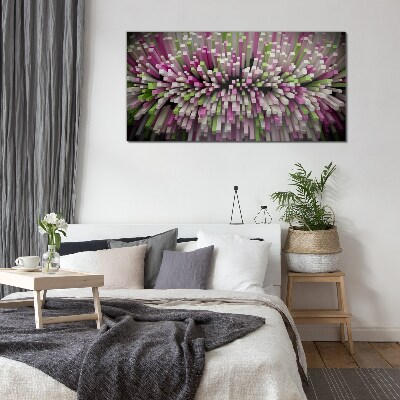 Geometric explosion of colors Wall art on glass