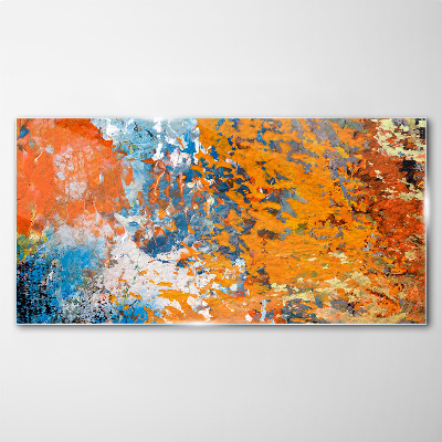 Dynamic colors in an abstract landscape Wall art on glass