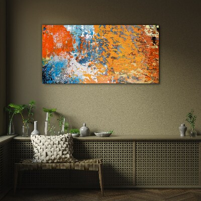 Dynamic colors in an abstract landscape Wall art on glass