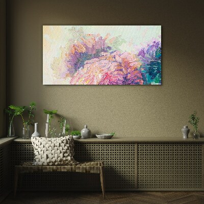 Floral dreams in pastel tones Glass art print
